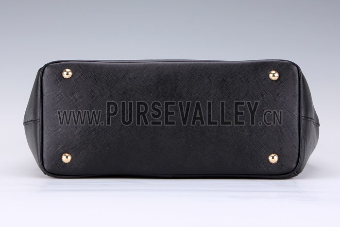 Prada Medium Saffiano Lux Top Handle Black