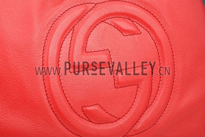 Gucci Soho Large Hobo with Embossed Interlocking G Red
