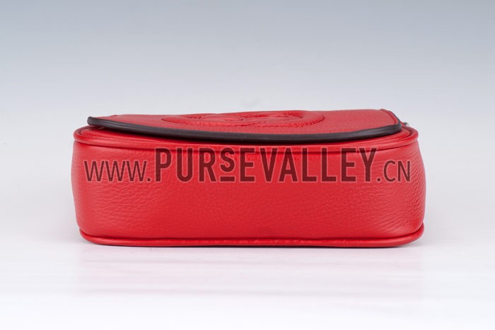 Gucci Soho Mini Shoulder Strap Bag Red