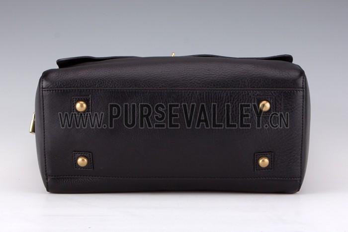 Mulberry Del Rey Black Leather Top Handle Bag