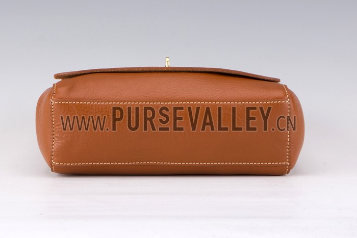 Mulberry Lily Cognac Leather Shoulder Bag