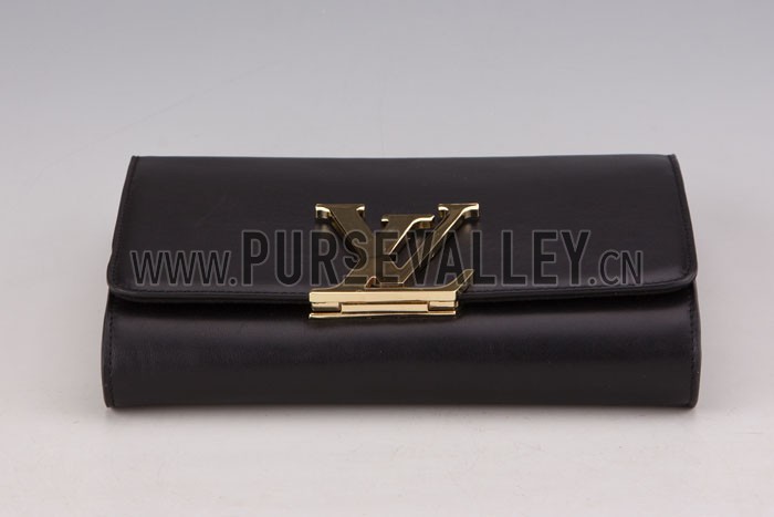 Louis Vuitton Chain Louise Clutch Black
