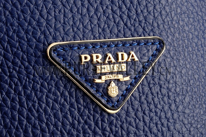 Prada Saffiano Soft Double Bag Blue