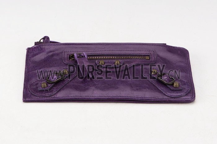 Balenciaga Giant Envelope Wallet Dark Purple