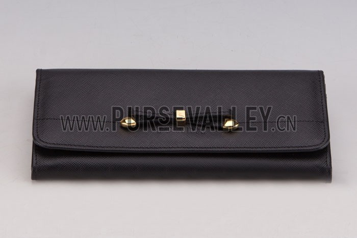 Prada Continental Wallet Black