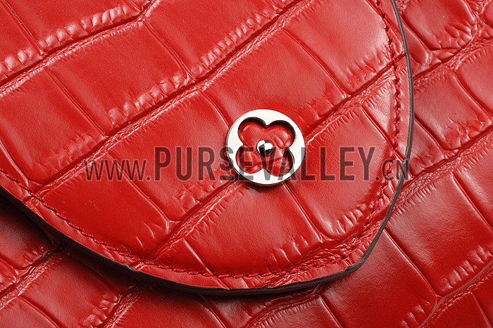 Louis Vuitton Capuciness Crocodile Leather Red MM 607549