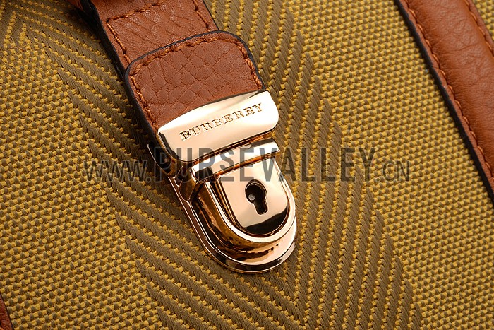 Burberry Yellow Check Hobo Bag 607774