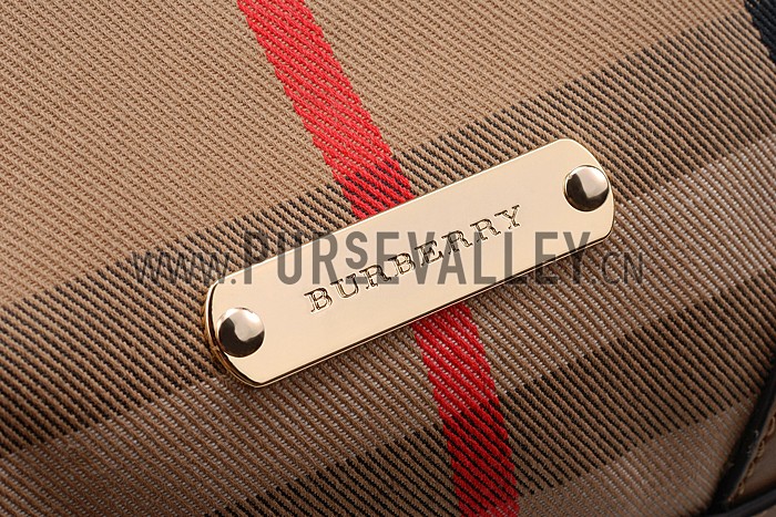 Burberry Small Bridle House Check Tote Bag Brown 607792