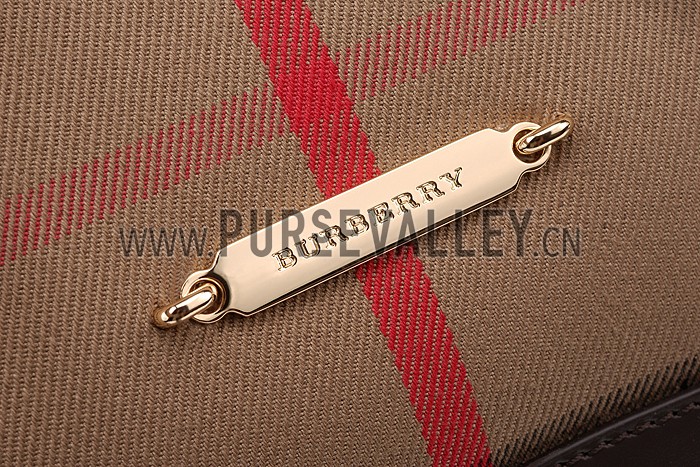 Burberry Blaze Haymarket Satchel Brown 607794