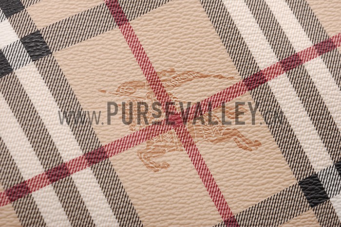 Burberry Small Haymarket Check Tote Bag Brown 607795