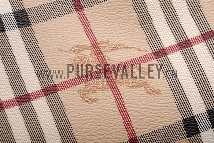 Burberry Small Haymarket Check Tote Bag Red 607796