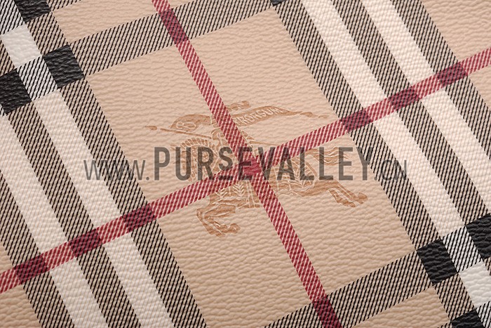 Burberry Small Haymarket Check Tote Bag Orange 607799