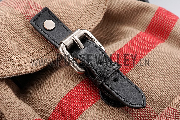 Burberry Large Canvas Check Backpack Black 607807