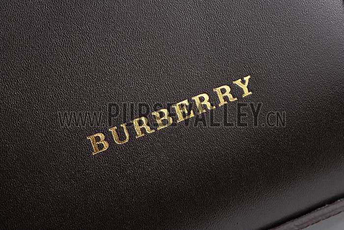 Burberry Sartorial House Check Bowling Bag Black 607823