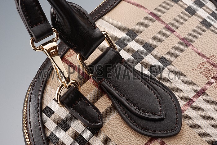 Burberry Large Tassel Bowler Bag Brown 607828