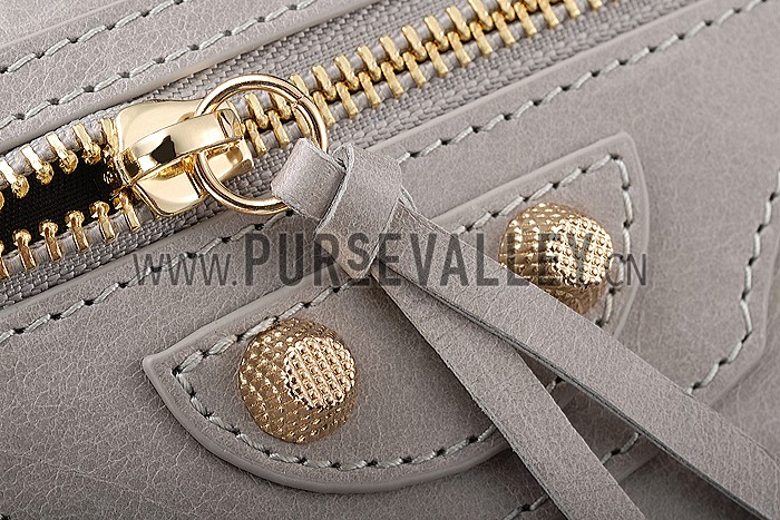 Balenciaga Clutch Argent Silver With Gold Hardware 607833