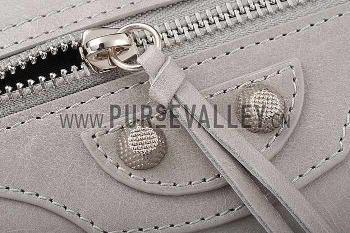 Balenciaga Clutch Argent Silver With Silver Hardware 607834