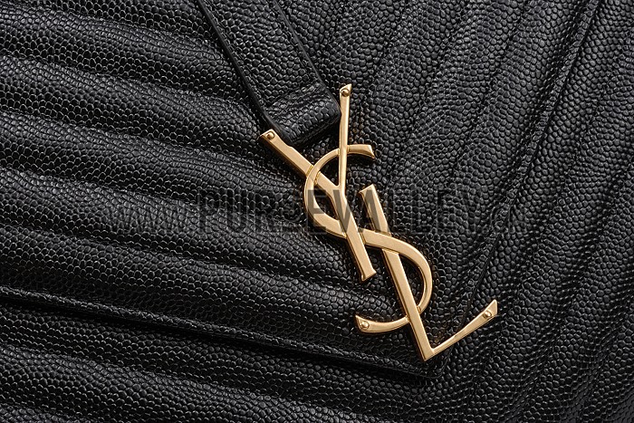 Saint Laurent Classic Monogram Satchel Black 607882