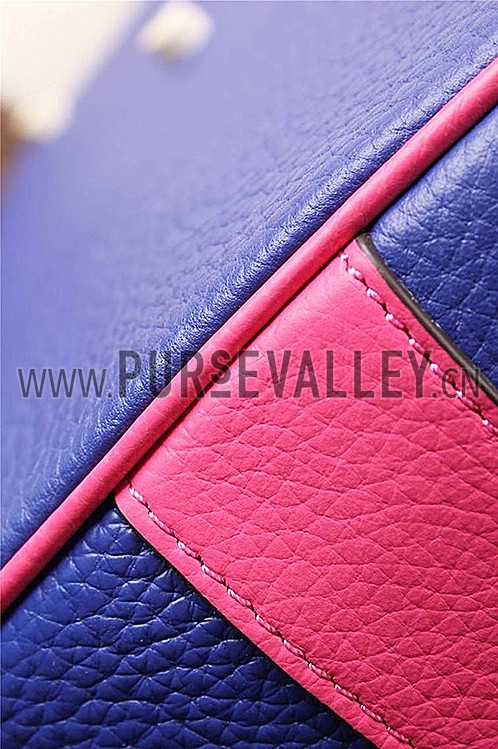 Hermes So Kelly Blue Electric And Pink 607972