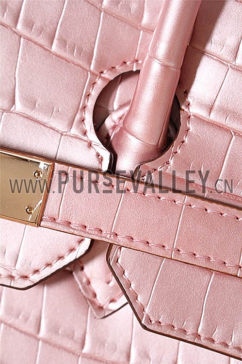 Hermes Birkin 35 Crocodile Rose Dragee 608058