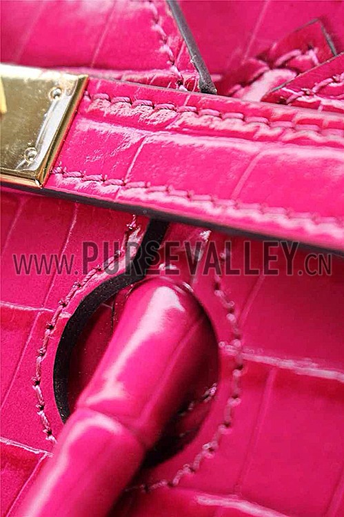 Hermes Birkin 35 Crocodile Rose Tyrien 608060