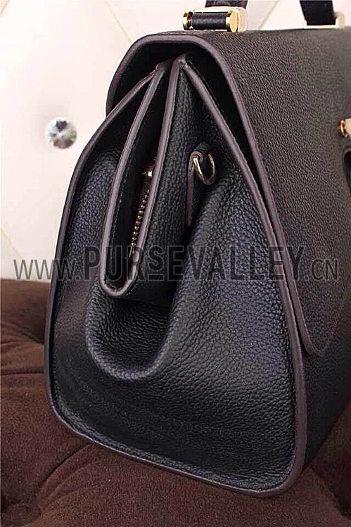 Hermes Stirrup Shoulder Bag Black 608089