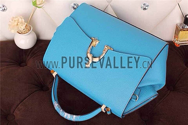 Hermes Stirrup Shoulder Bag Blue 608090