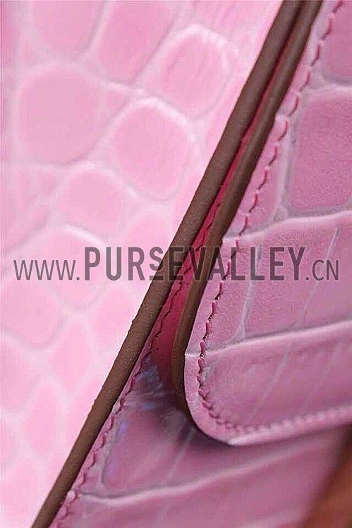 Hermes Constance Crocodile Leather Pink 608108