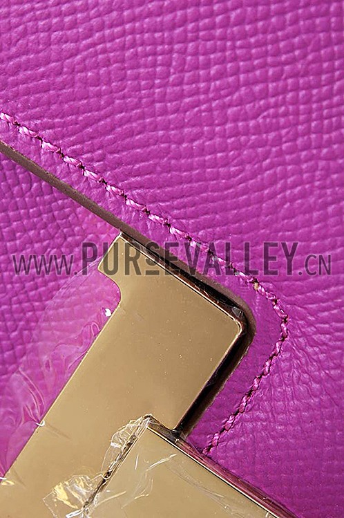 Hermes Constance Cyclamen With Gold Hardware 608113