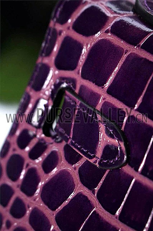 Hermes Kelly 28 Crocodile Leather Purple 608150