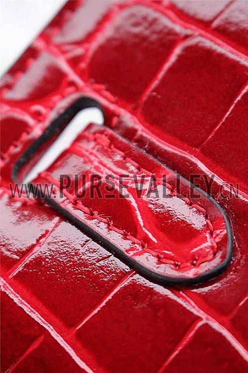 Hermes Kelly 28 Crocodile Leather Red 608151