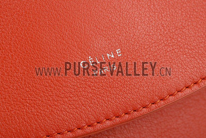 Celine Trotteur Bag Soft Leather Orange 608238
