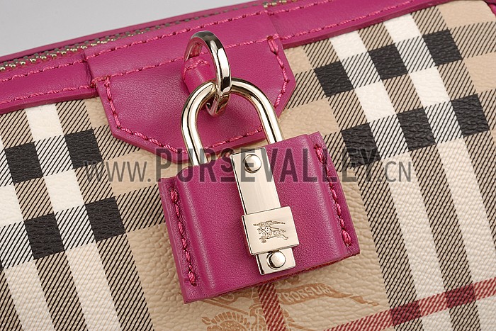 Burberry Haymarket Check Crossbody Bag Elderberry 608264