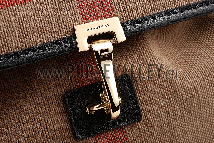 Burberry Canvas Check Backpack Honey Black 608280