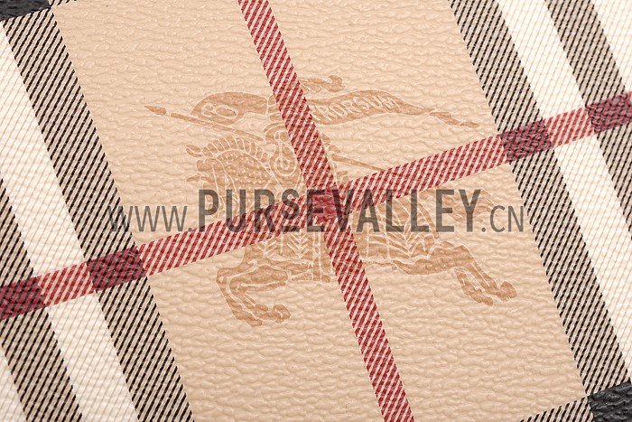 Burberry Haymarket Check Wristlet Parade Red 608282