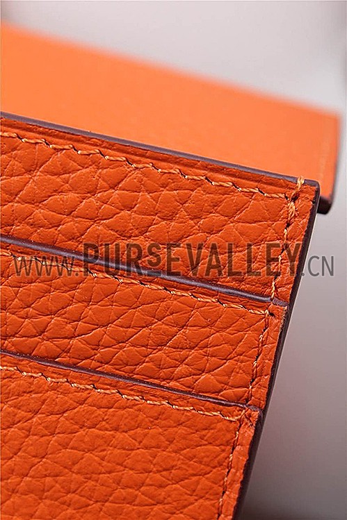 Hermes Constance Long Wallet Orange 608080