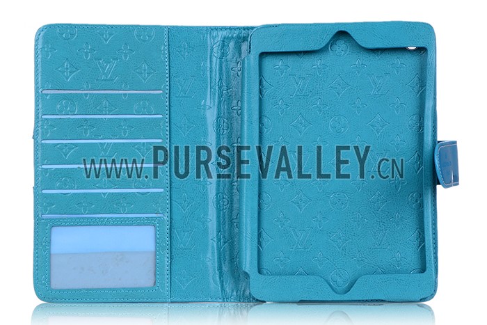 Louis Vuitton Vernis Mini iPad Wallet Case Blue