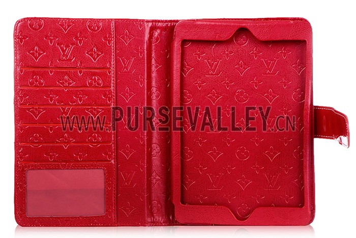 Louis Vuitton Vernis Mini iPad Wallet Case Red