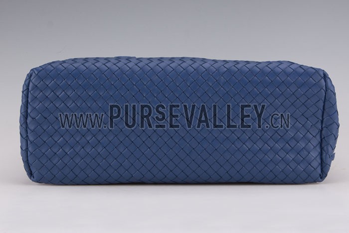 Bottega Veneta Intrecciato Duffel Bag Dark Blue
