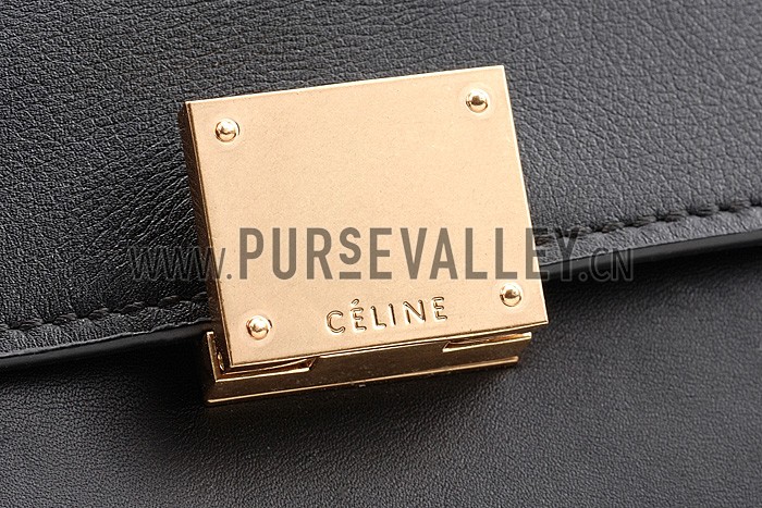 Celine Trapeze Black Bag 607301