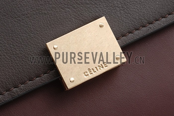 Celine Trapeze Burgundy Bag 607306