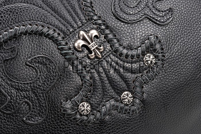 Chrome Hearts Big Leather Tote Black 607440