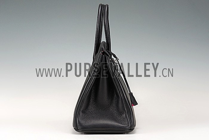 Hermes Birkin 35 Black/Pink Lining 607486