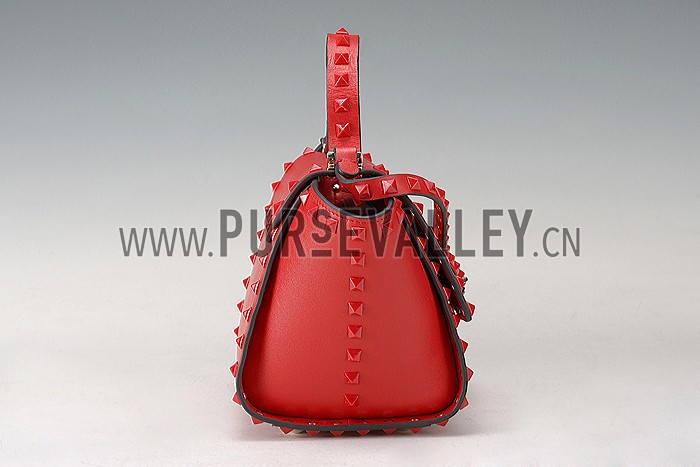 Valentino Rockstud Shoulder Bag Red 607536
