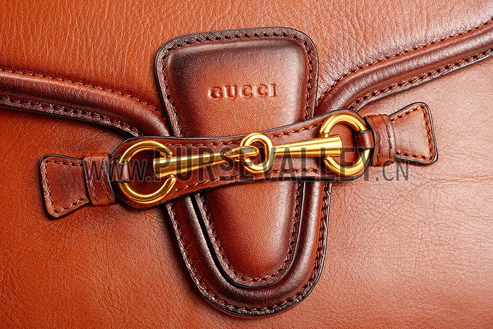 Gucci Lady Web Medium Shoulder Bag Brown