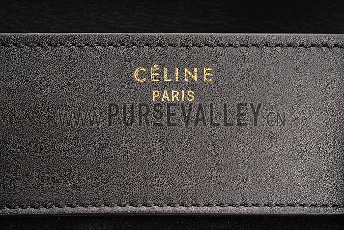 Celine Mini Luggage Black Leather/Suede Leather