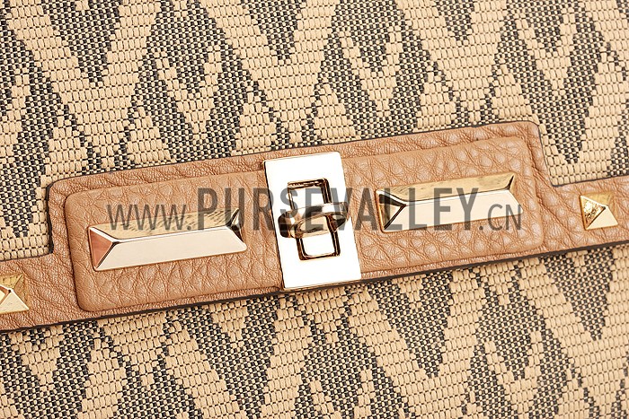 Valentino RockStud Shoulder Tan Bag