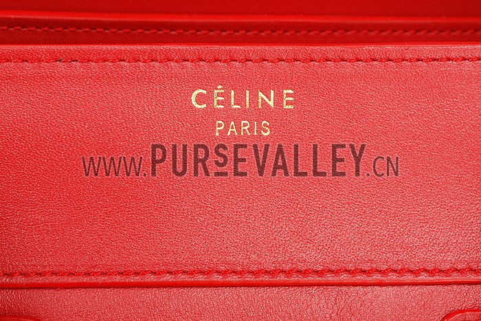 Celine Mini Luggage Red