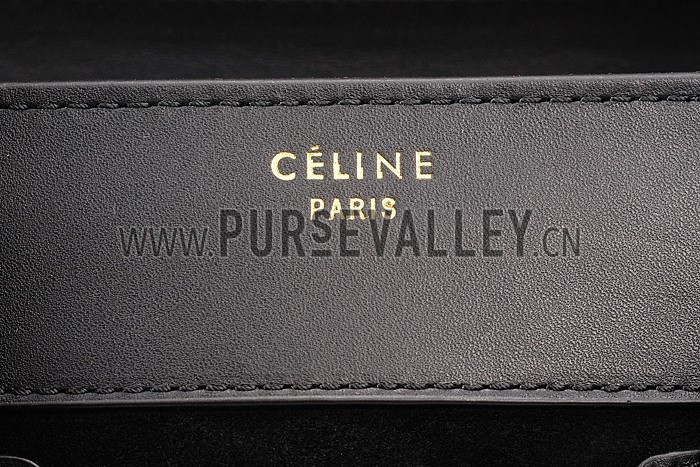 Celine Micro Luggage Black Leather/Suede Leather