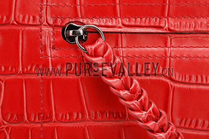 Celine Phantom Medium Red Crocodile Leather